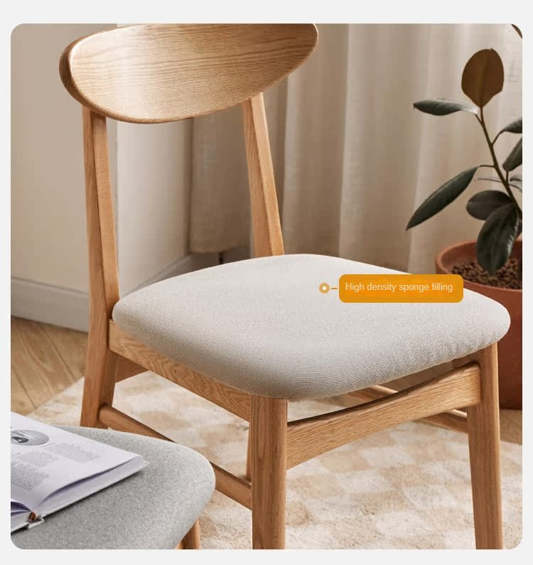 Set 4 pcs Oak Solid Wood Japanese Dining Chair