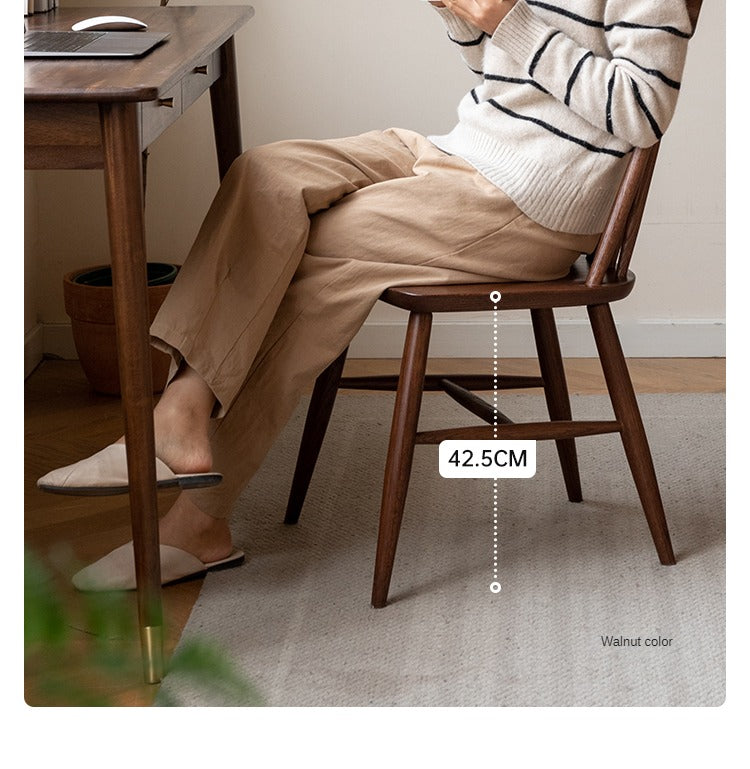 Set 4 pcs Black Walnut, Ash,White Ash, Oak, Cherry, Beech Solid Wood Windsor Chair