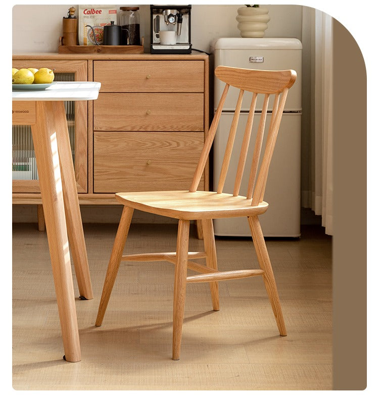 Black Walnut, Ash, Oak, Cherry, Beech Solid Wood Windsor Chair 4 Pcs Set
