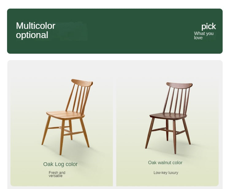 Set 4 pcs Black Walnut, Ash,White Ash, Oak, Cherry, Beech Solid Wood Windsor Chair