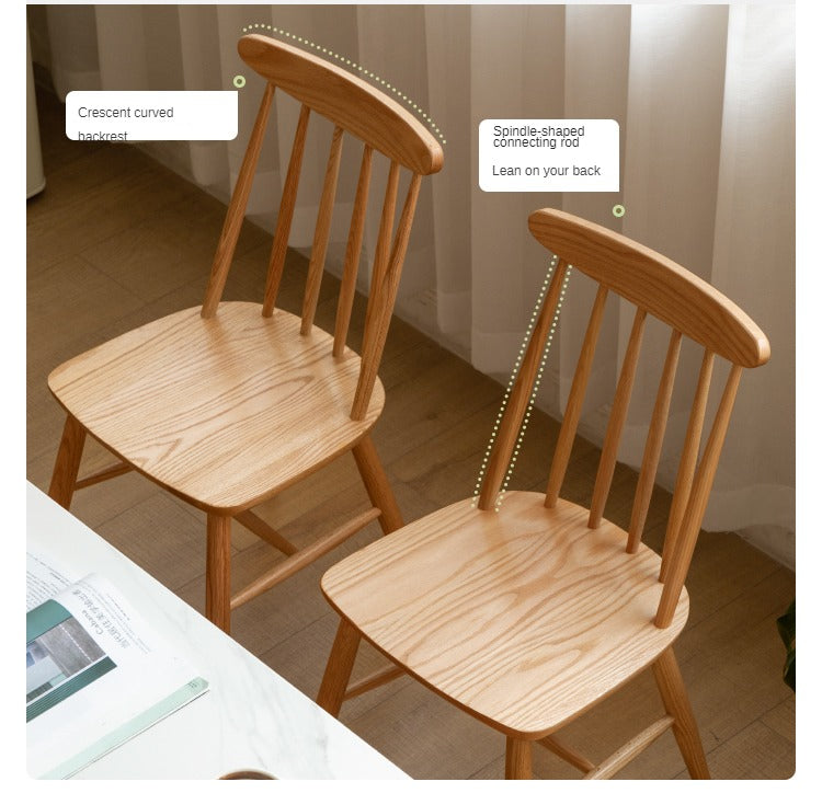 Black Walnut, Ash, Oak, Cherry, Beech Solid Wood Windsor Chair 4 Pcs Set