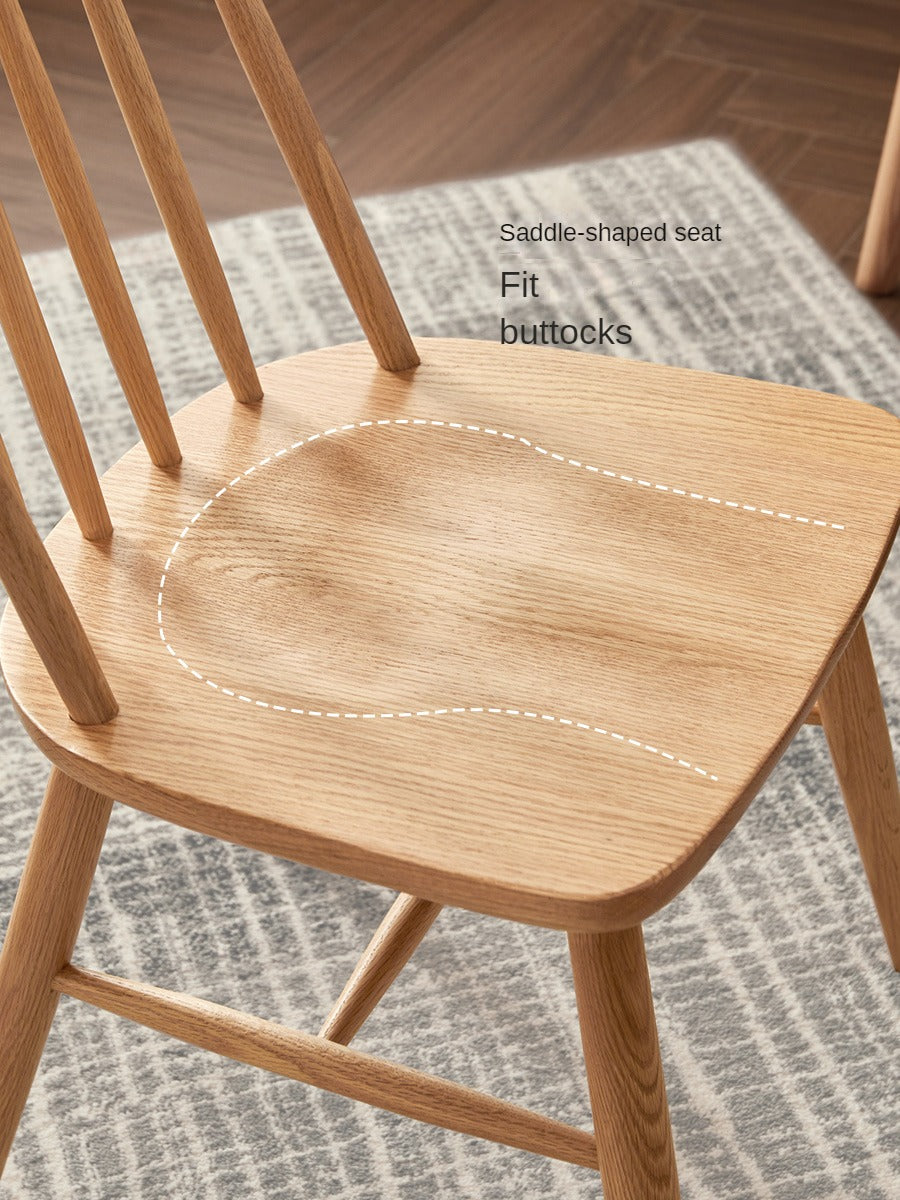 Black Walnut, Ash, Oak, Cherry, Beech Solid Wood Windsor Chair 4 Pcs Set