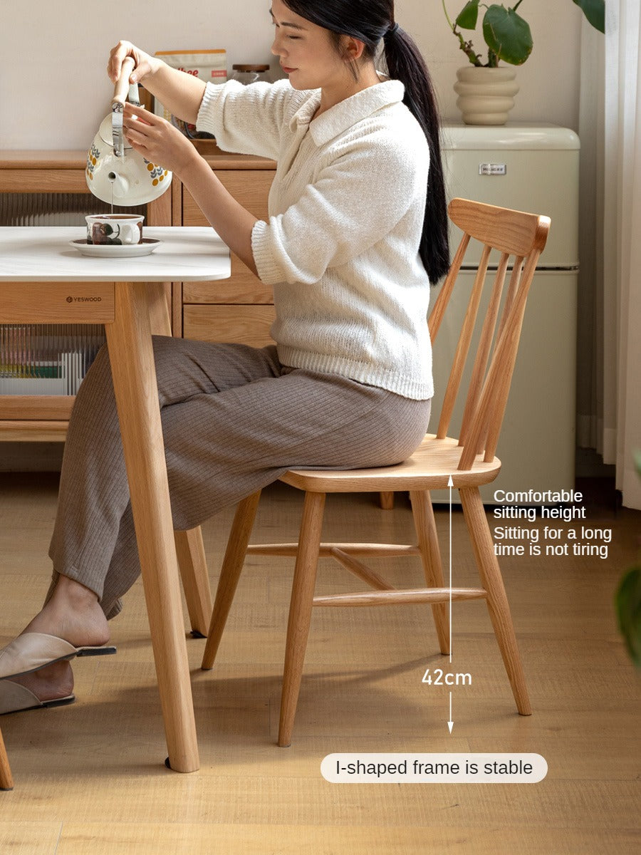 Set 4 pcs Black Walnut, Ash,White Ash, Oak, Cherry, Beech Solid Wood Windsor Chair