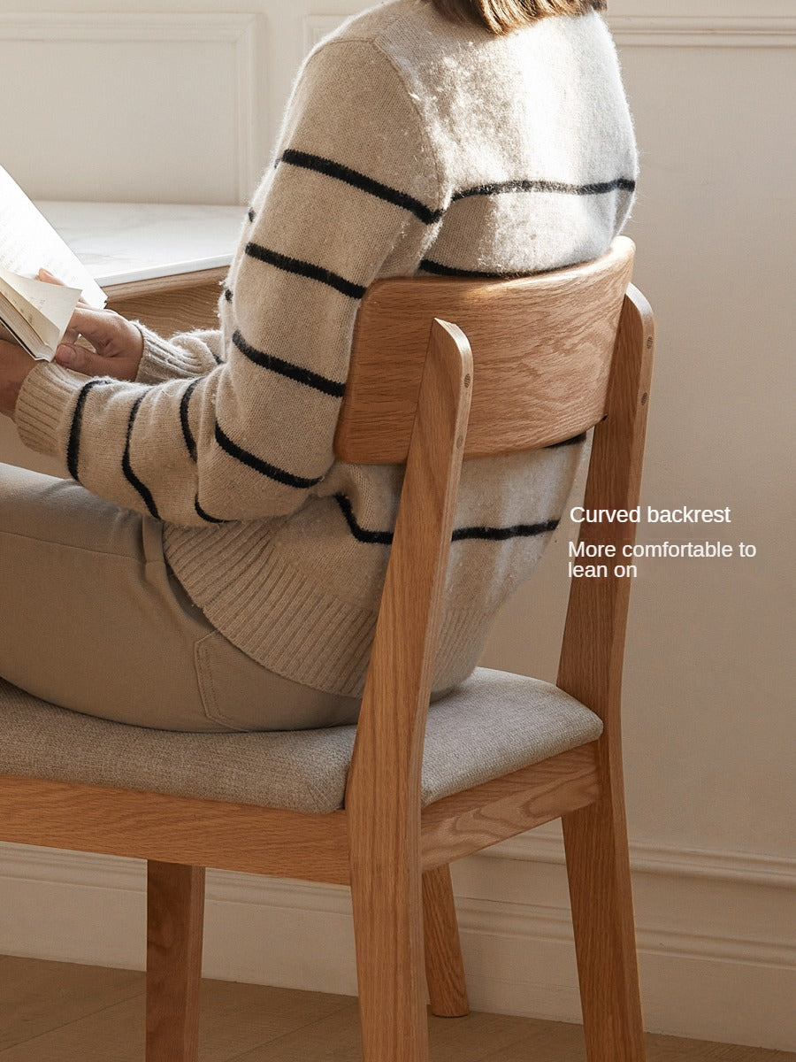 Set 4 pcs Black Walnut, Fang Longyan, Ash, Oak, Solid Rubberwood Dining Chair