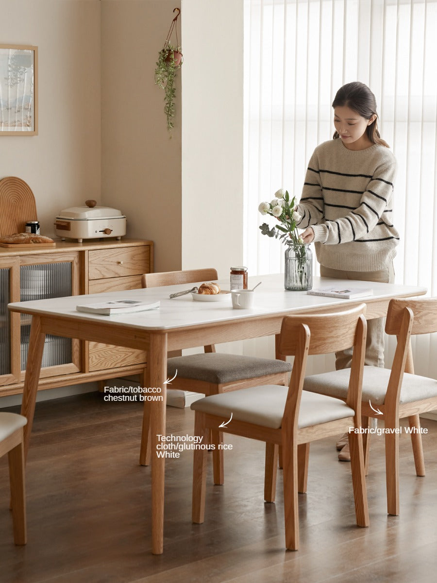 Set 4 pcs Black Walnut, Fang Longyan, Ash, Oak, Solid Rubberwood Dining Chair
