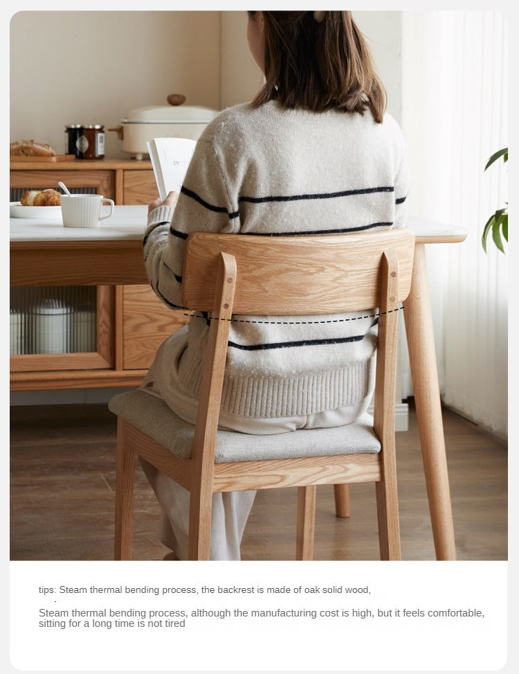 Set 4 pcs Black Walnut, Fang Longyan, Ash, Oak, Solid Rubberwood Dining Chair