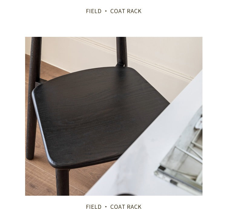 4 Pcs Oak Solid Wood, Solid Rubberwood Black Chair
