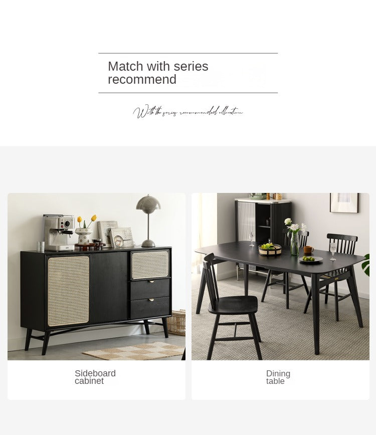 4 Pcs Oak Solid Wood Windsor Smoked Dining Chair