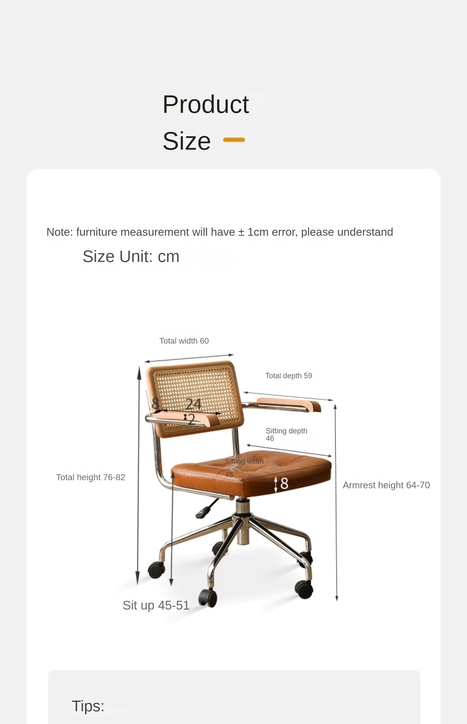 Rattan Leisure Lift Office Chair
