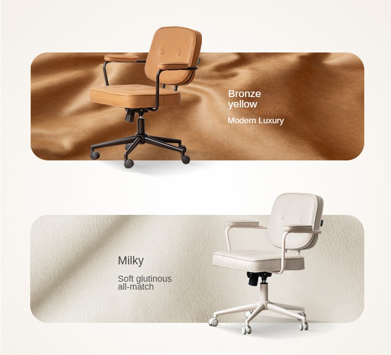 Genuine Leather, Technical Fabric Office Chair.