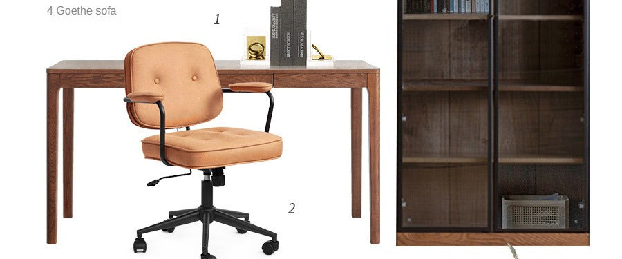 Genuine Leather, Technical Fabric Office Chair.