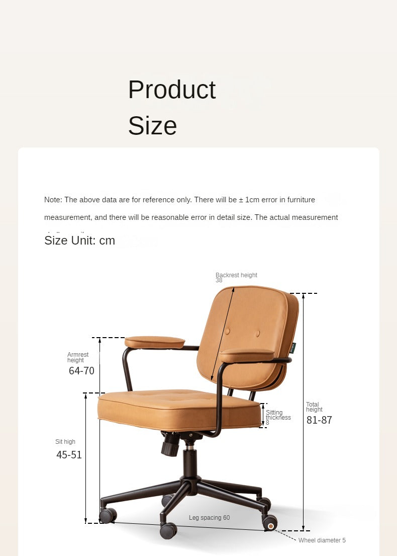 Genuine Leather, Technical Fabric Office Chair.
