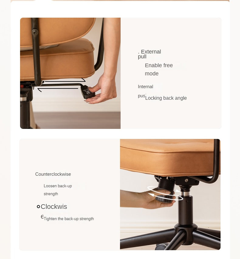 Genuine Leather, Technical Fabric Office Chair.