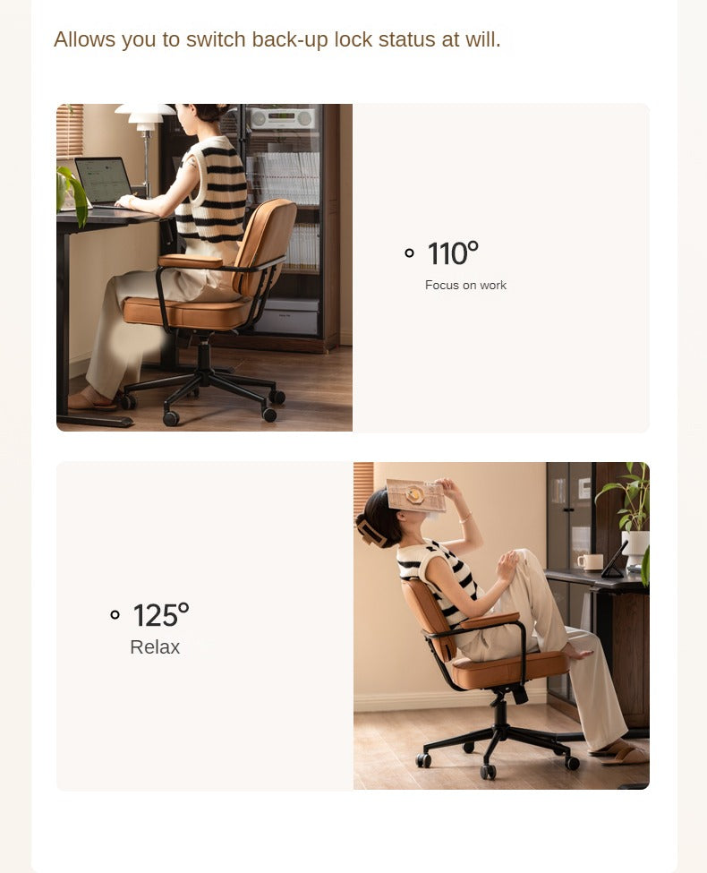 Genuine Leather, Technical Fabric Office Chair.