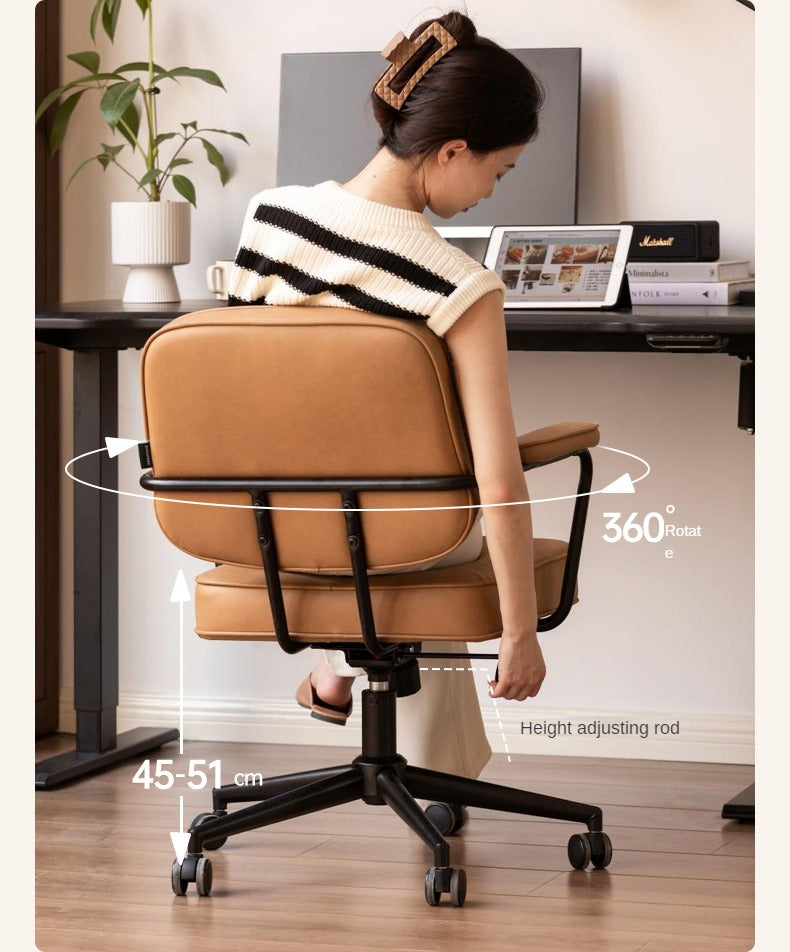 Genuine Leather, Technical Fabric Office Chair.