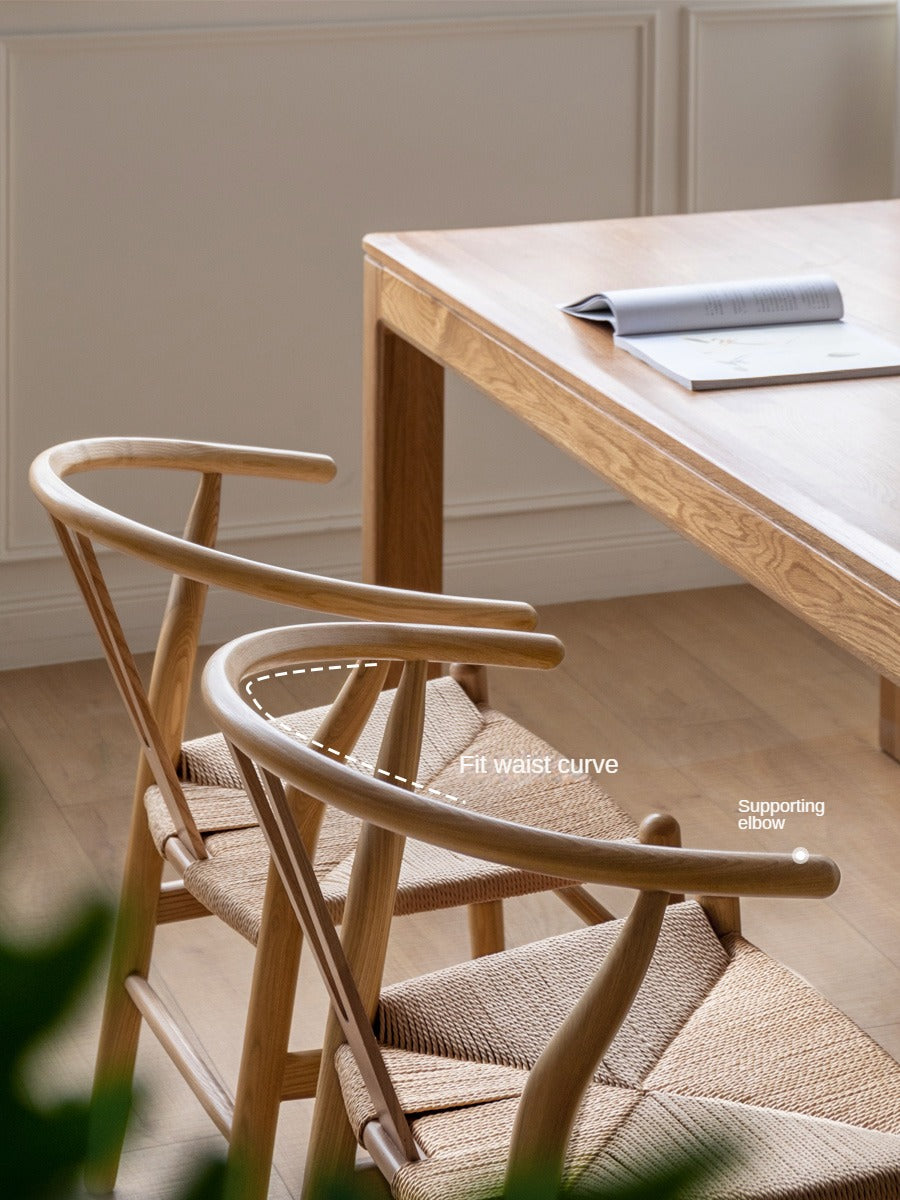 Ash Solid Wood Rope Wishbone Chair