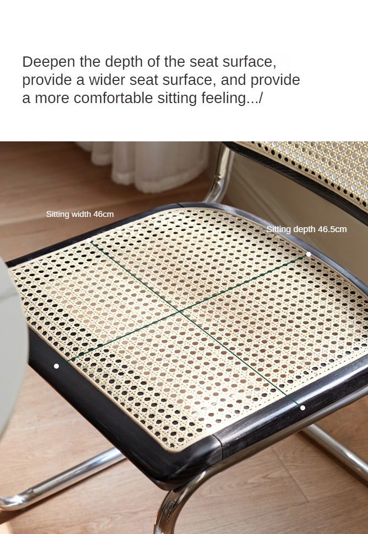 4 Pcs Oak Solid Wood Suspension Retro Rattan Chair