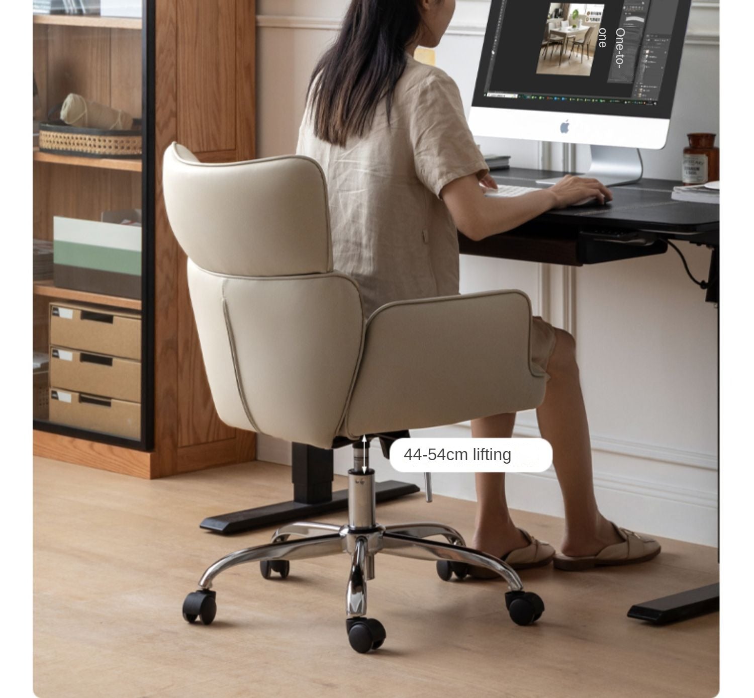 Organic Leather Lift Office Chair