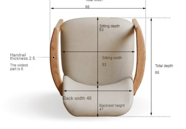 Ash, Oak Solid Wood Organic Leather Technology Cloth Chair