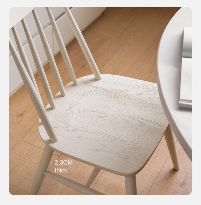 4 pcs Oak Solid Wood Cream Wind Windsor Chair
