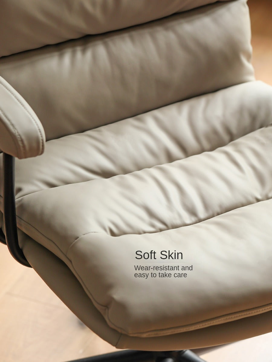 Organic Leather Office Ergonomic Liftable Chair