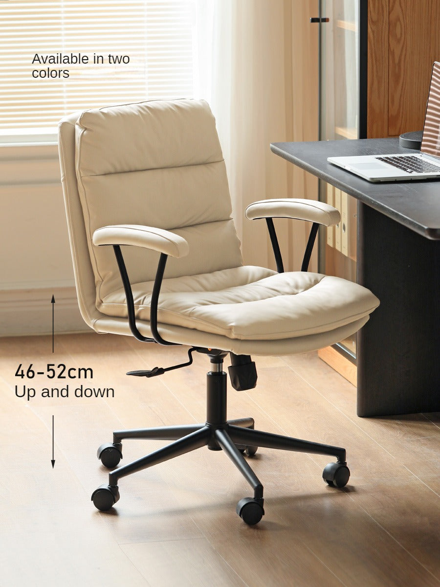 Organic Leather Office Ergonomic Liftable Chair