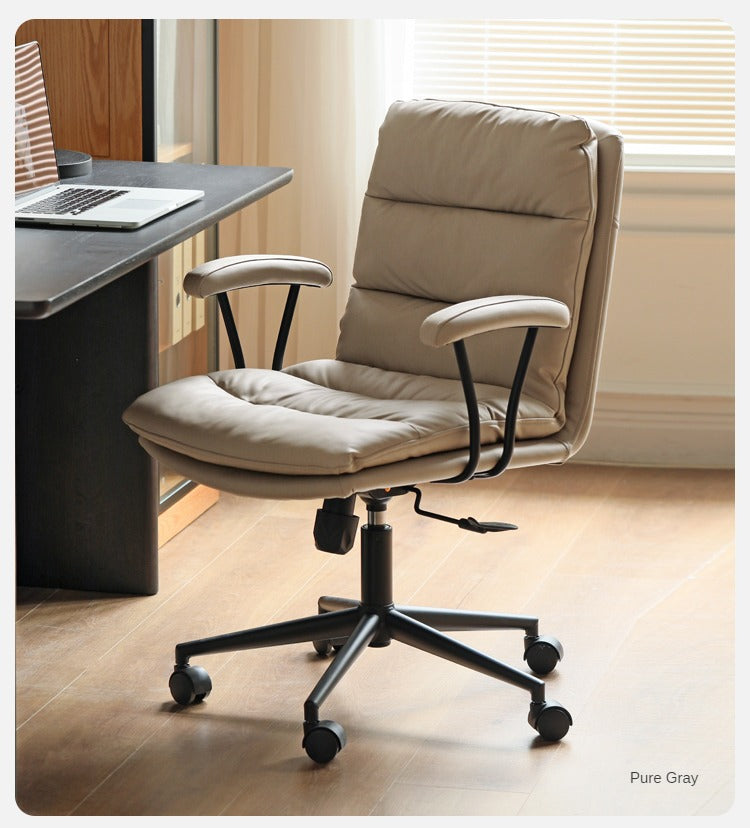 Organic Leather Office Ergonomic Liftable Chair