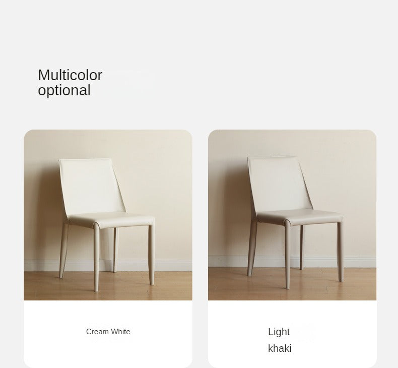 Set 4 pcs Saddle Leather Dining Chair