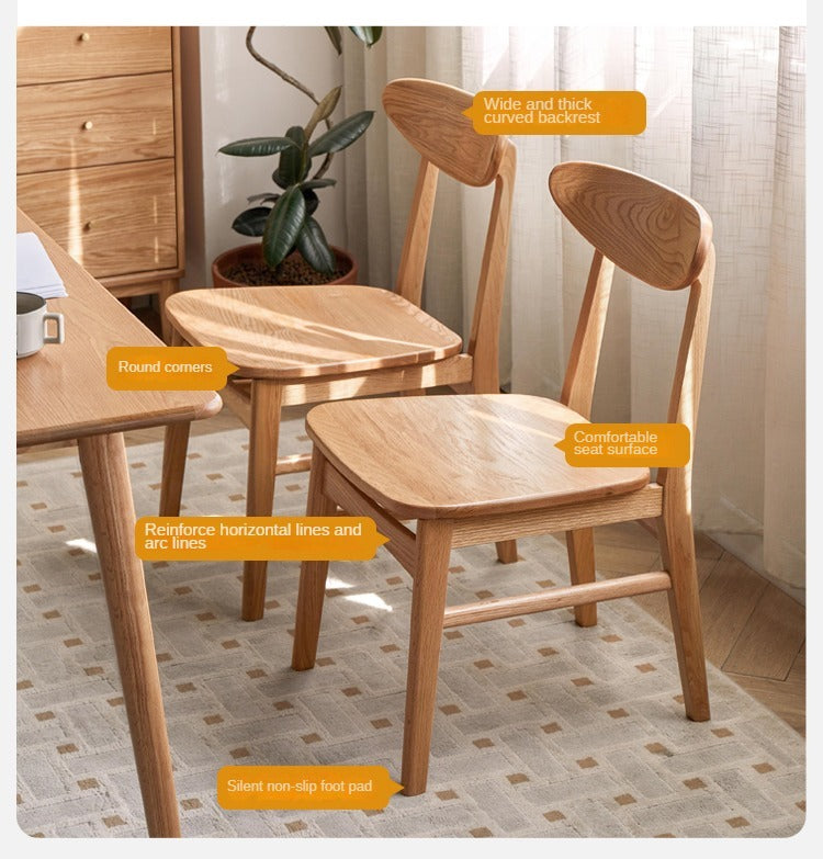 4 pcs set Ash, Oak, Beech Solid Wood - Dining Chair