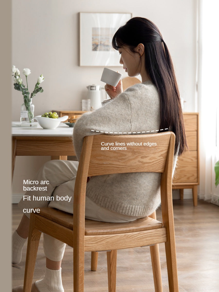 Solid Rubberwood, Ash, Oak Solid Wood Stacking Dining Chair
