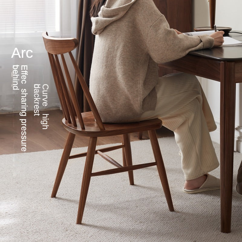 Set 4 pcs Black Walnut, Ash, Oak Solid Wood Windsor Chair