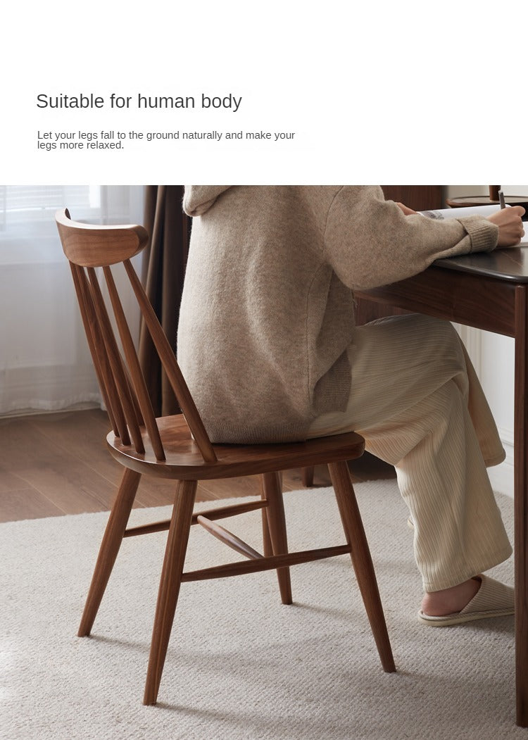 Set 4 pcs Black Walnut, Ash, Oak Solid Wood Windsor Chair