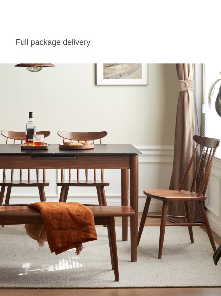 Set 4 pcs Black Walnut, Ash, Oak Solid Wood Windsor Chair