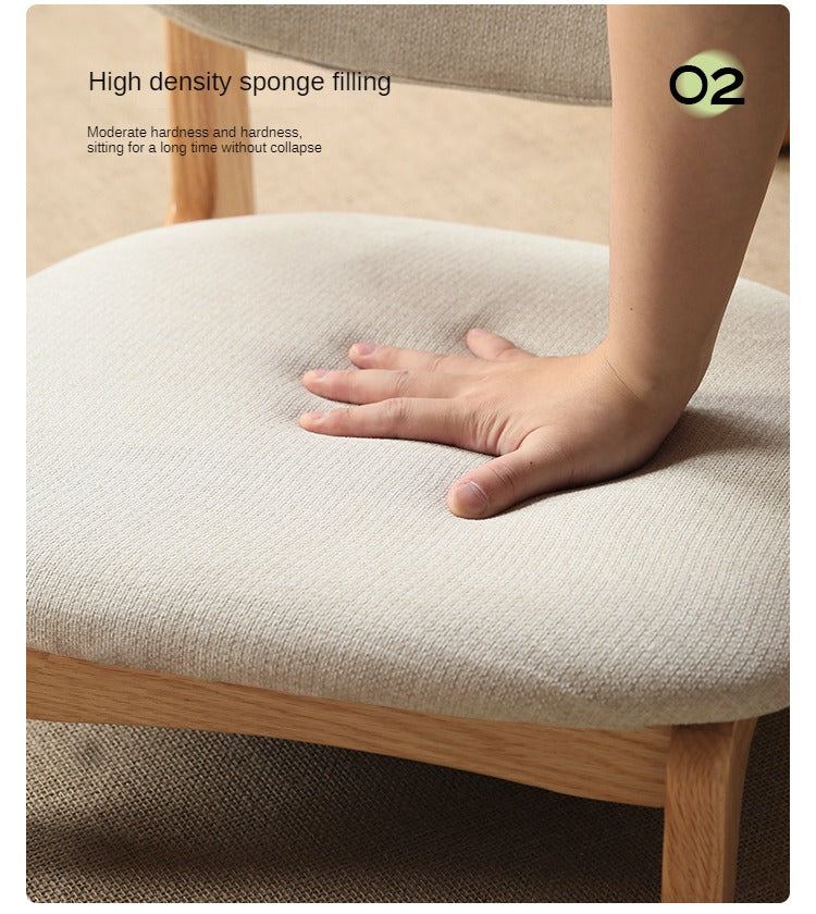 Oak Solid Wood Tea Chair Japanese Style