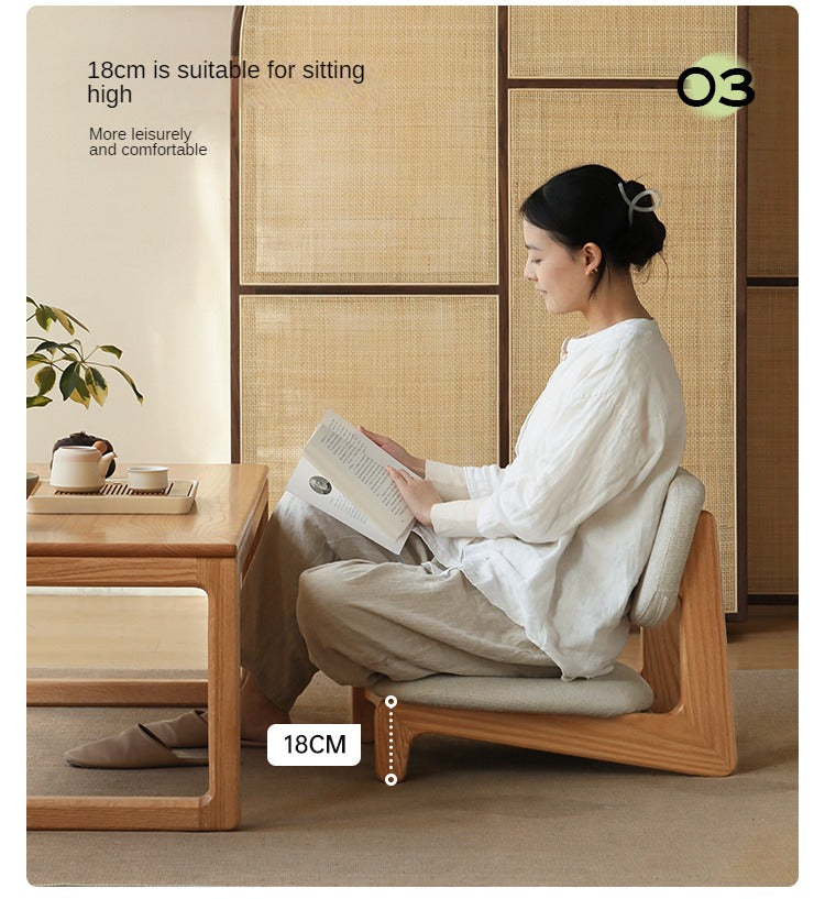 Oak Solid Wood Tea Chair Japanese Style