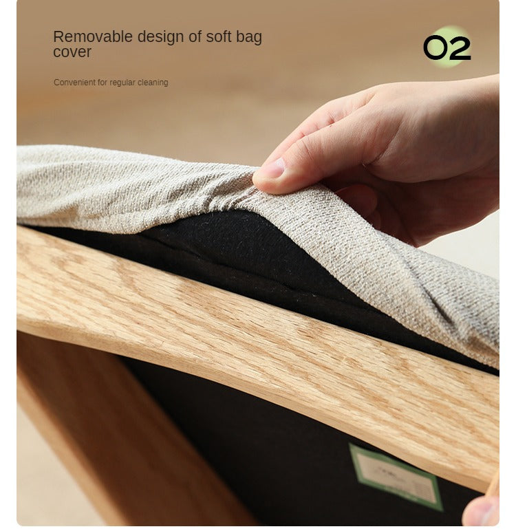 Oak Solid Wood Tea Chair Japanese Style