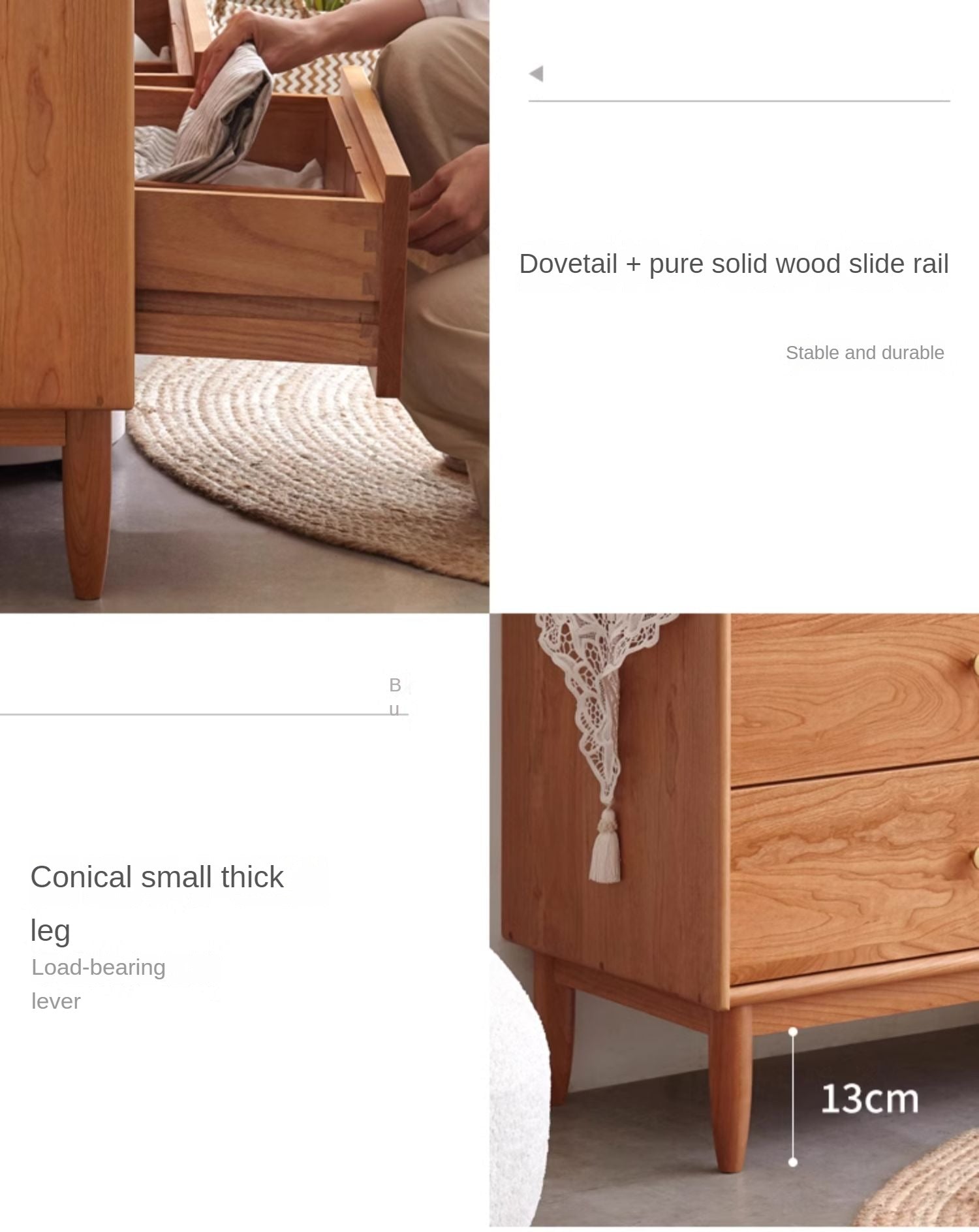 Cherry Solid Wood Chest Of Drawers