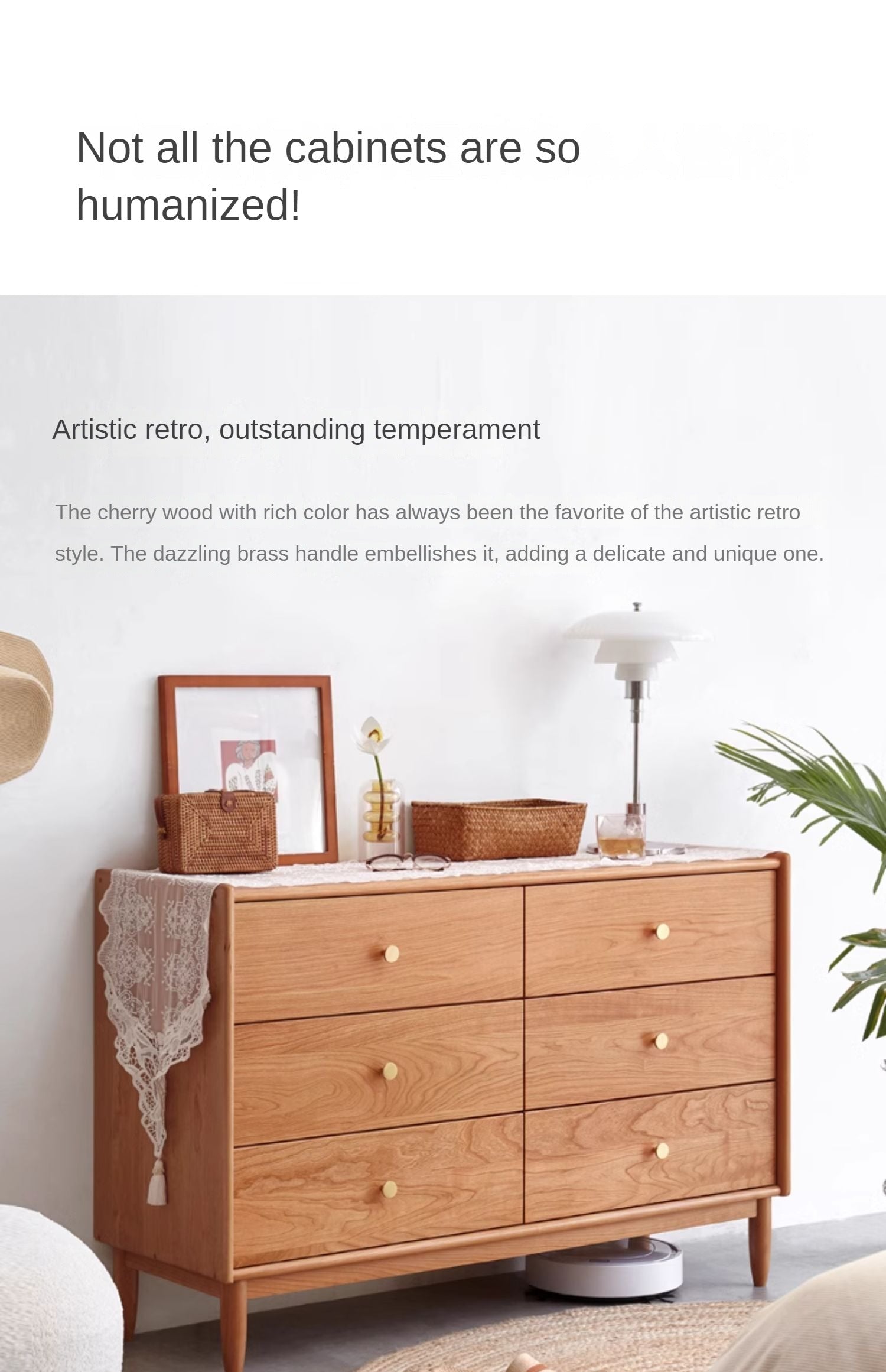 Cherry Solid Wood Chest Of Drawers