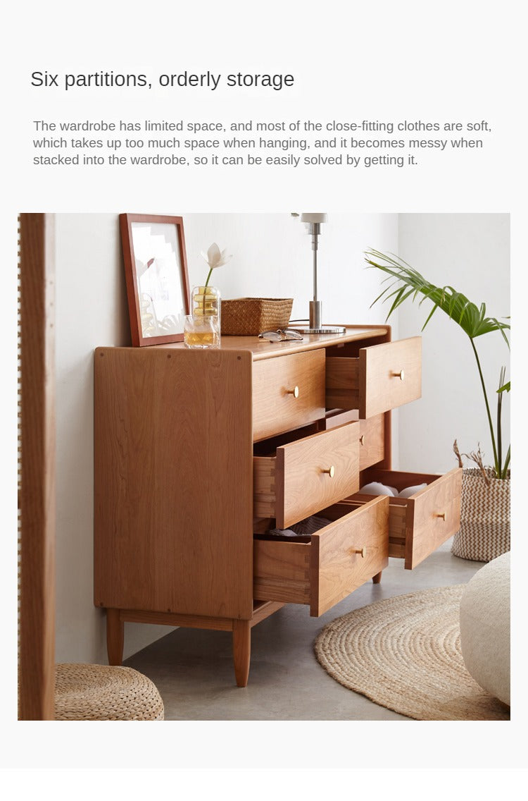 Cherry Solid Wood Chest Of Drawers