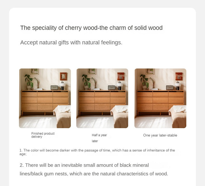 Cherry Solid Wood Chest Of Drawers