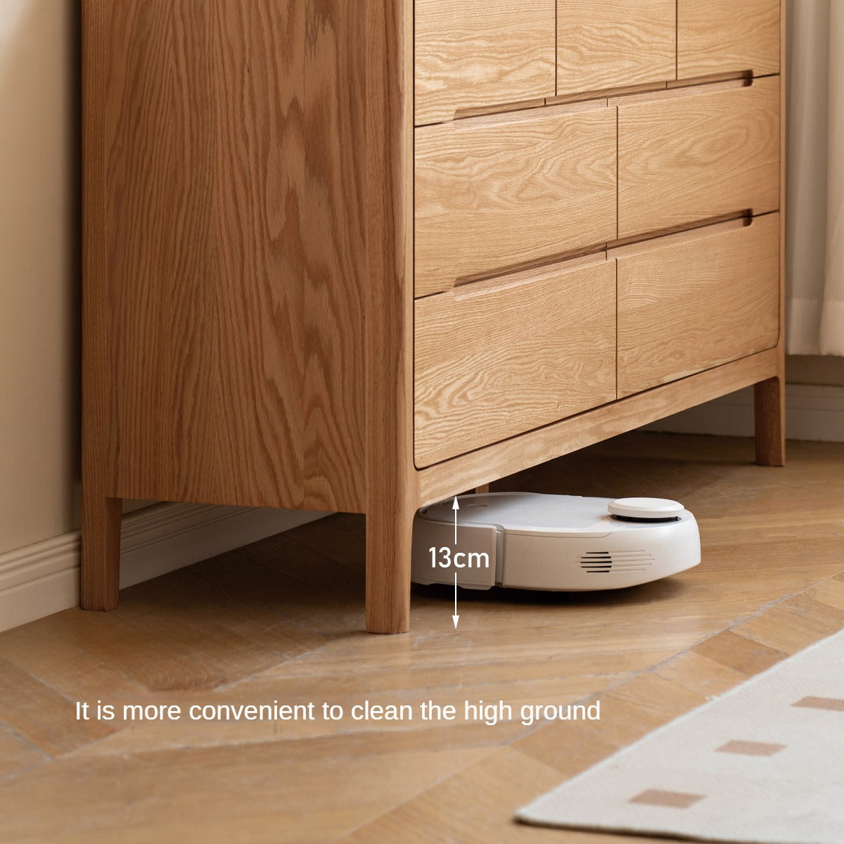 Oak Solid Wood Seattle Wide Chest of Drawers