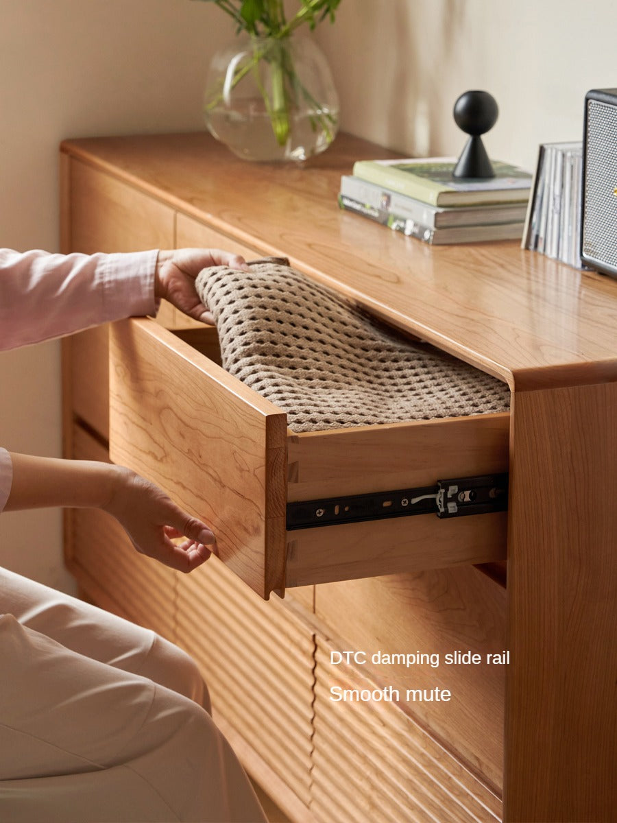 Cherry Solid Wood Chest of Drawers, Drawer Cabinet