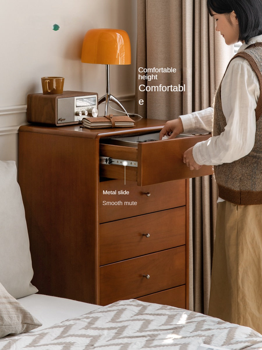 Poplar Solid Wood Retro Chest of Drawers
