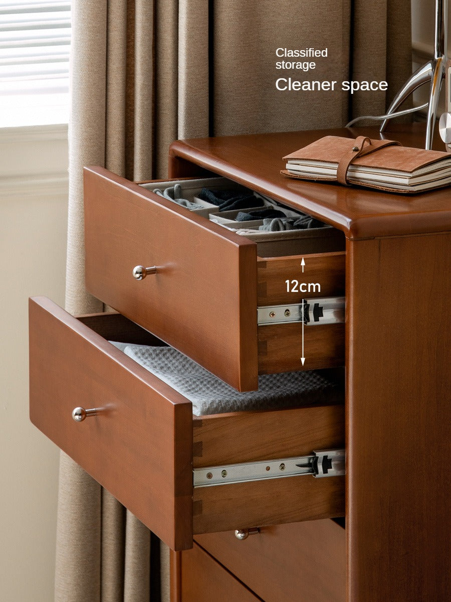 Poplar Solid Wood Retro Chest of Drawers