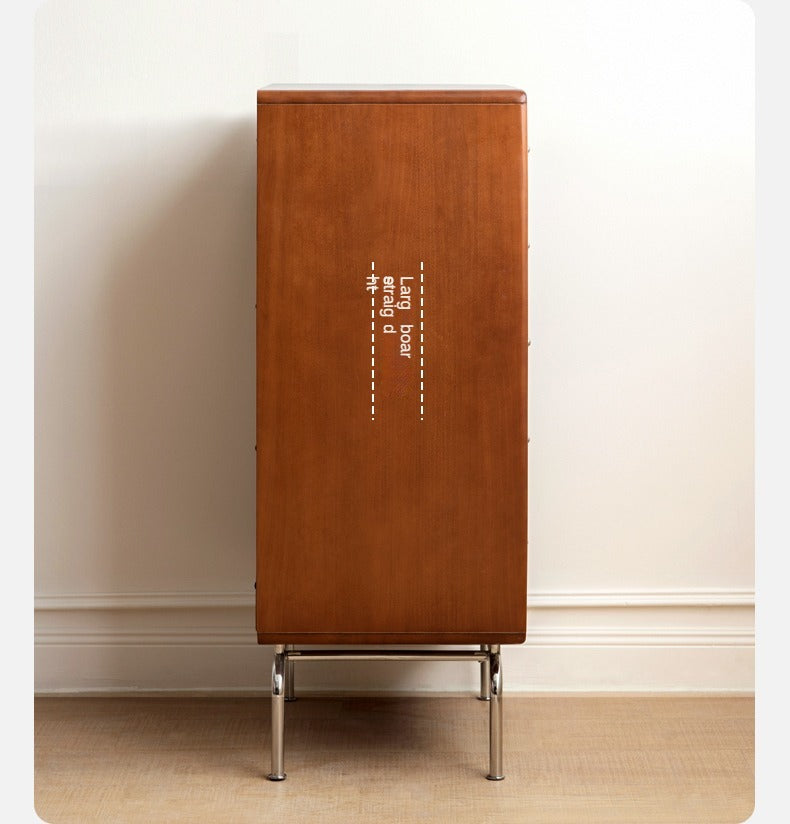 Poplar Solid Wood Retro Chest of Drawers