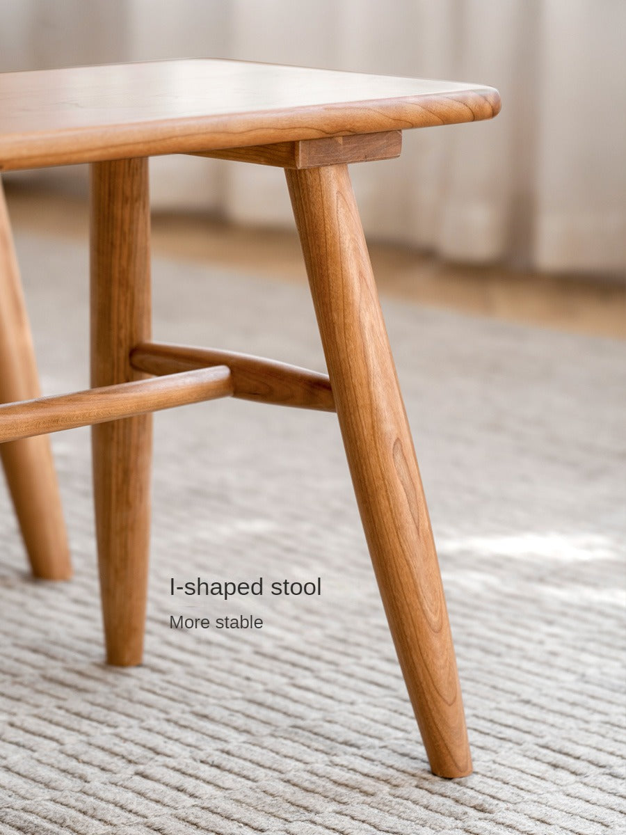 Cherry Solid Wood Bedside Long Bench