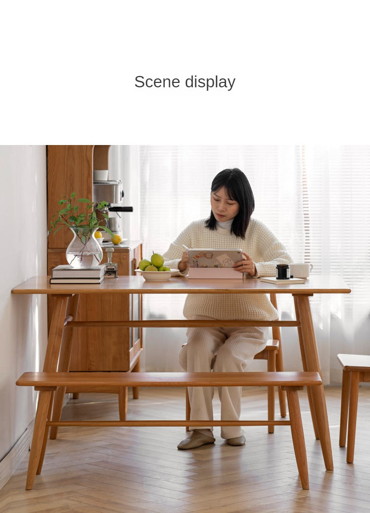Cherry Solid Wood Bedside Long Bench