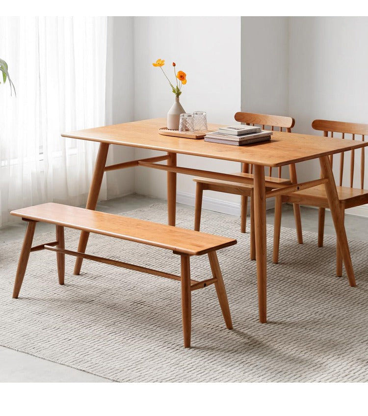 Cherry Solid Wood Bedside Long Bench