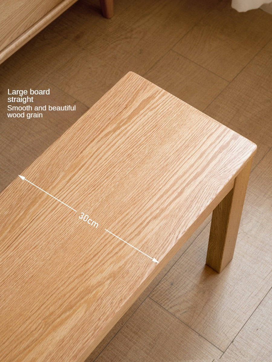 Ash, Oak, Beech, Solid Rubberwood Wide Seat Bench