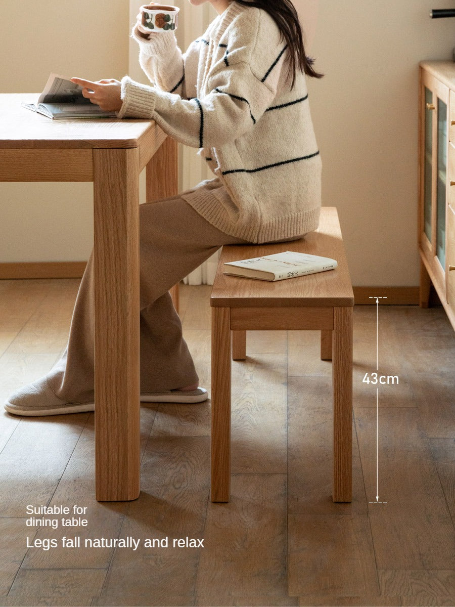 Ash, Oak, Beech, Solid Rubberwood Wide Seat Bench